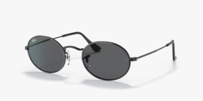 culos de Sol Ray Ban RB3547 - Oval 002/B1 - Preto Unisex